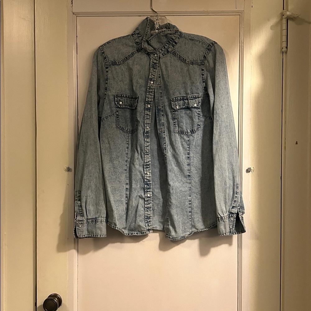 Denim Button-Up Shirt